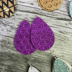 Amber Rayne Designs Leather earrings - Honeycomb