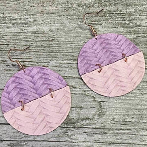 Amber Rayne Designs Leather earrings- Round