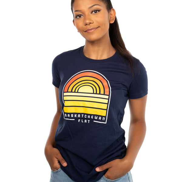 FLAT // Sask Sunset / Ladies T-Shirt