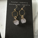Faceted gemstone earrings
