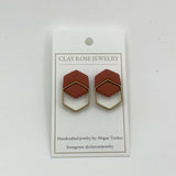 Double Hexagon Studs