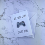 Quit Playing Games with my Heart Stickard (Greeting Card with Sticker)