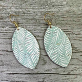 Amber Rayne Designs Leather earrings - leaf shapes