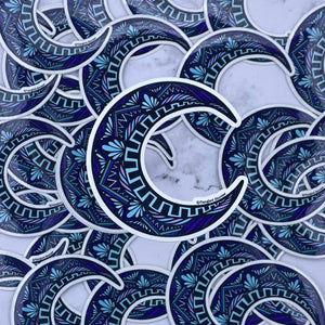 Blue Moon Waterproof Stickers