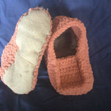 Leather soled lined adult slipper size 7-8