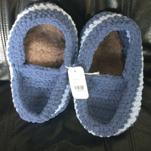 Leather soled lined adult slippers size 5-6