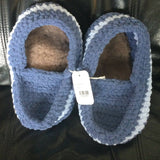 Leather soled lined adult slippers size 5-6