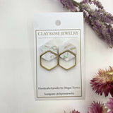 Double Hexagon Studs