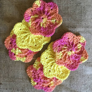 3 Flower Face Scrubbers