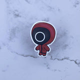 Circle Squid Army Chibi Waterproof Sticker