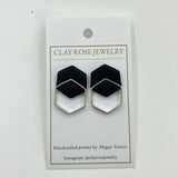 Double Hexagon Studs