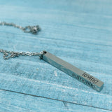 Stainless Steel Necklace - Strong-Beautiful-Loving-Authentic