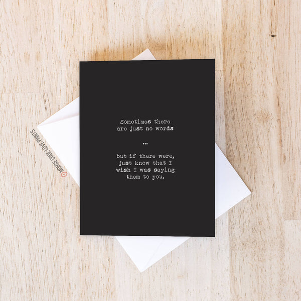 No Words | Sympathy & Condolences | Greeting Card