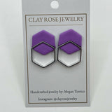 Double Hexagon Studs
