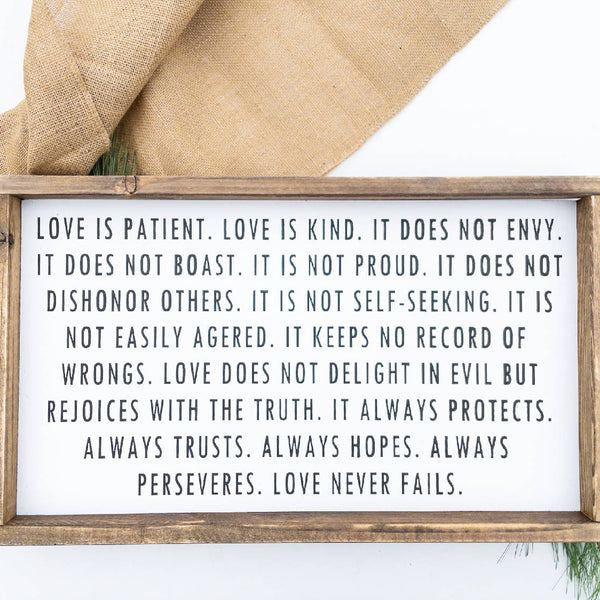 Love Is Patient l Wood Signs