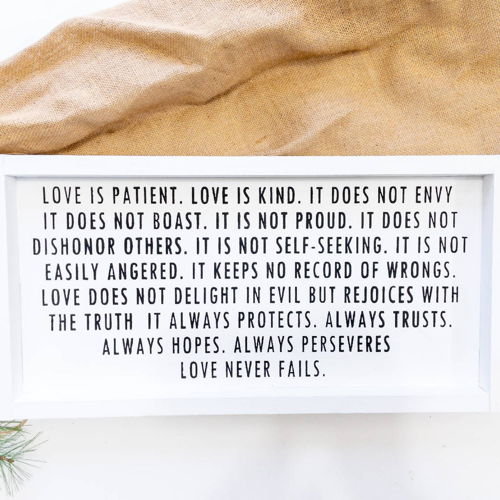 Love Is Patient l Wood Signs