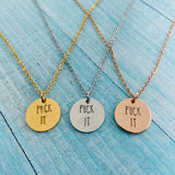 Stainless Steel Necklace - Fuck it