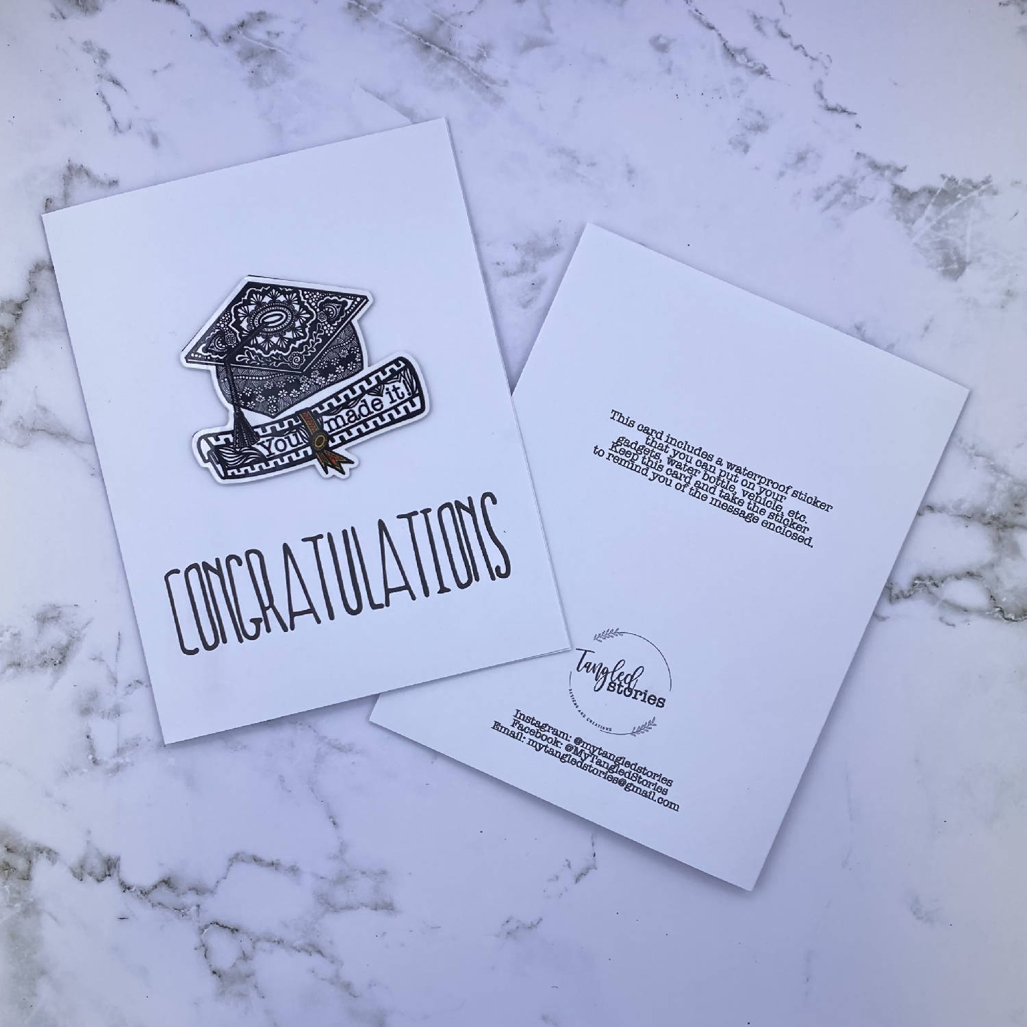 You Made It! Stickard (Greeting Card with Sticker)