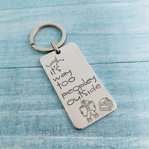 Large Metal Rectangle Keychains