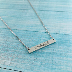 Stainless Steel Necklace - grateful