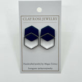 Double Hexagon Studs