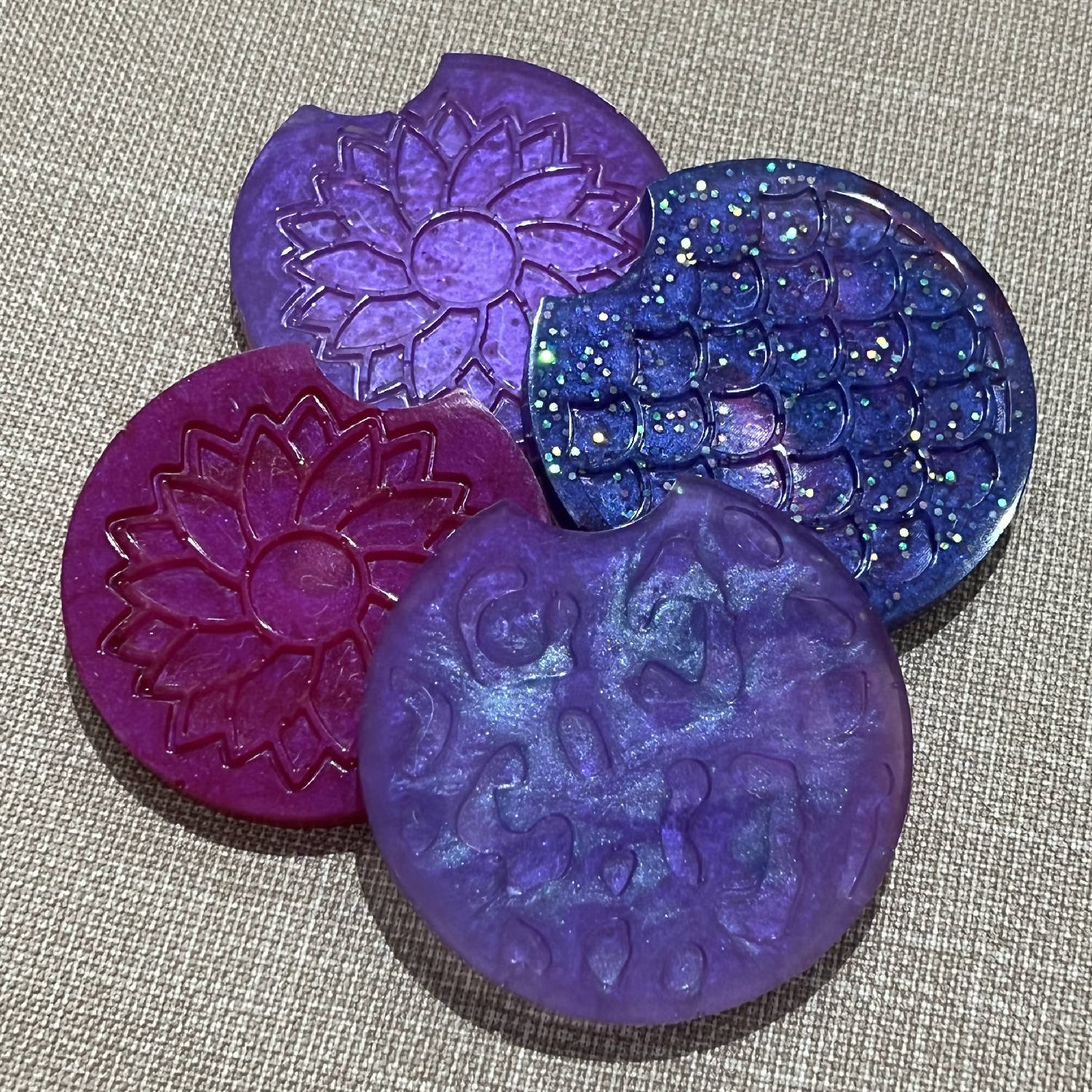 Car Coasters, resin