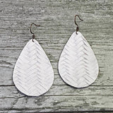 Amber Rayne Designs Leather earrings - braided