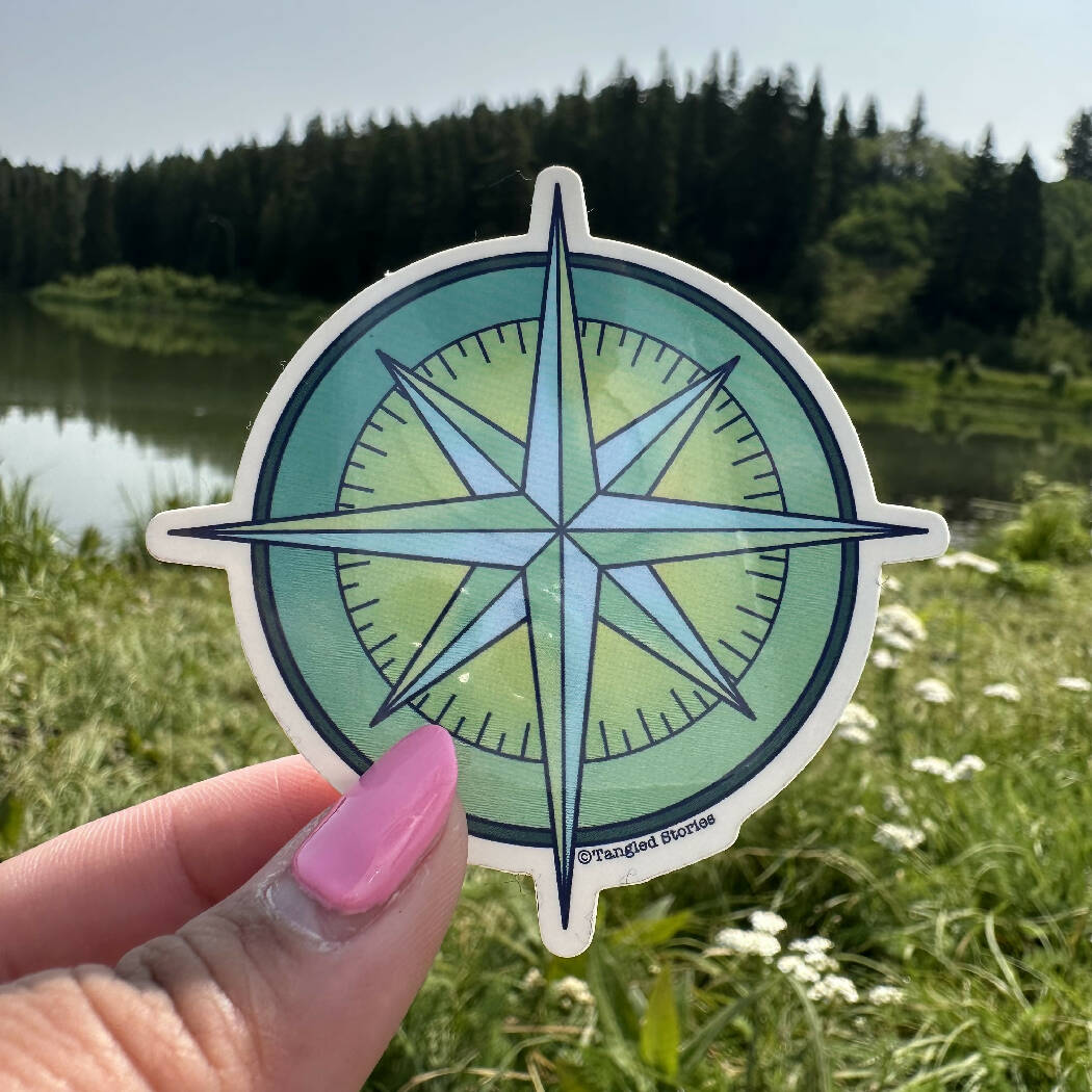 Compass Weatherproof Sticker