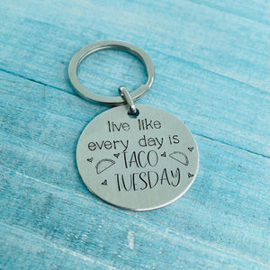 Medium Round Metal Keychain