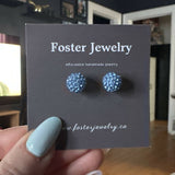 10mm Pave Ball Earrings