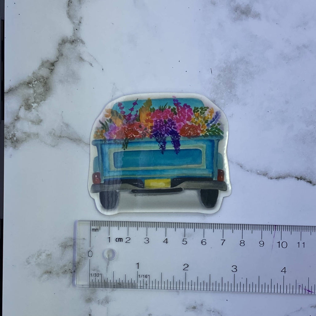 Midi Flower Truck Waterproof Sticker