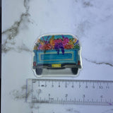 Midi Flower Truck Waterproof Sticker
