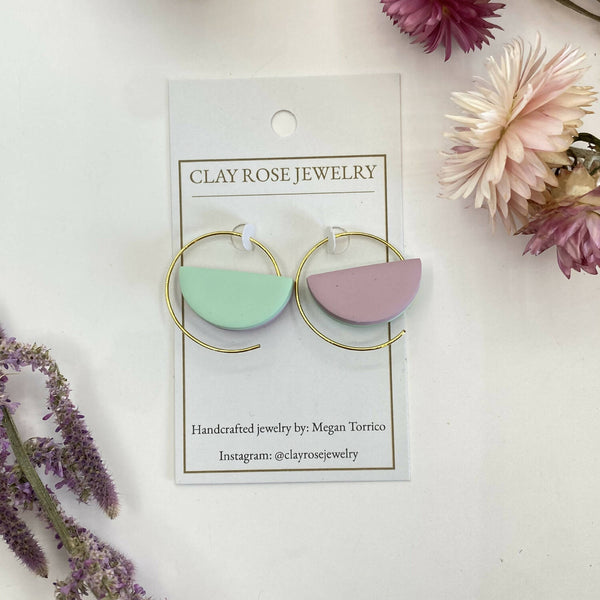 Half Circle Hoop Earrings