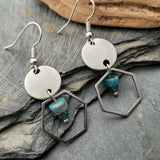Apatite Hexagon Earrings