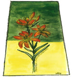 Western Red Lily in Saskatchewan Flag Postcard