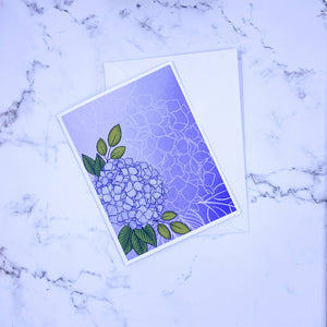 Blue Hydrangeas Printed Card