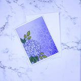Blue Hydrangeas Printed Card