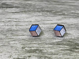 Amber Rayne - Wood tricolored earrings
