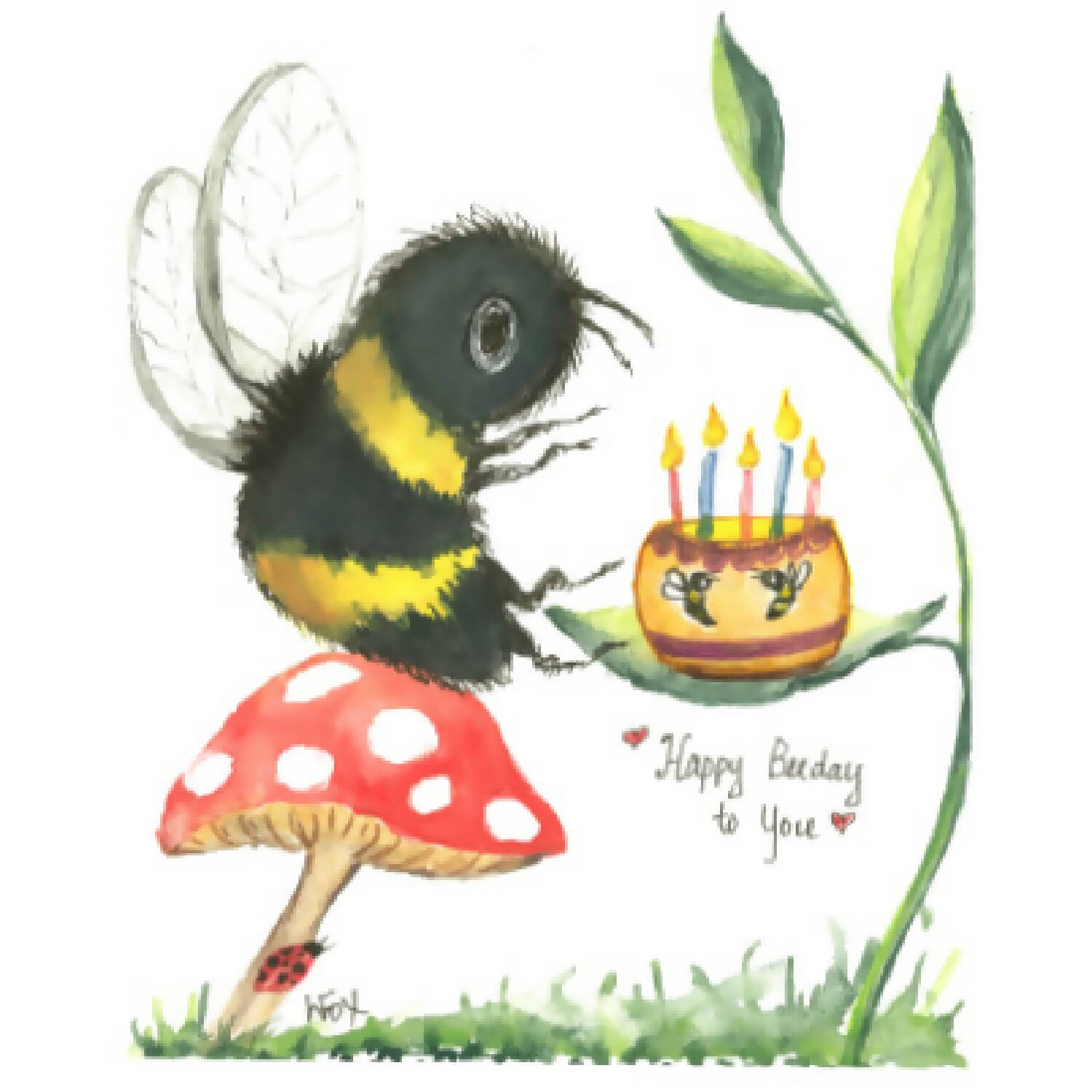 Birthday Bee Greeting Card