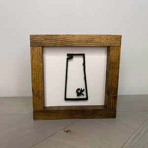 Sask Province Outline 3D Sign - 6"