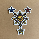 3 Stars and a Sun Waterproof Sticker