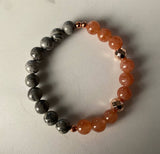 Sunstone and Grey bracelet