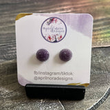 12mm Druzy Earrings, resin