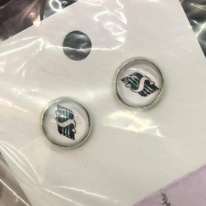 Saskatchewan rough rider earrings - HandmadeSask