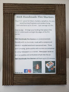 R&R Handmade Fire Starters 12 pack