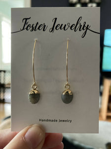 Gold V earrings