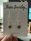 Gold V earrings