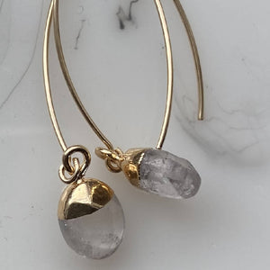 Gold V earrings