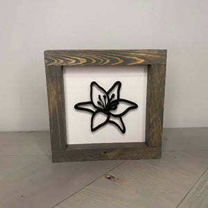 Lily 3D Sign - 6"