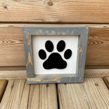 Dog Paw Print 3D Sign - 6"